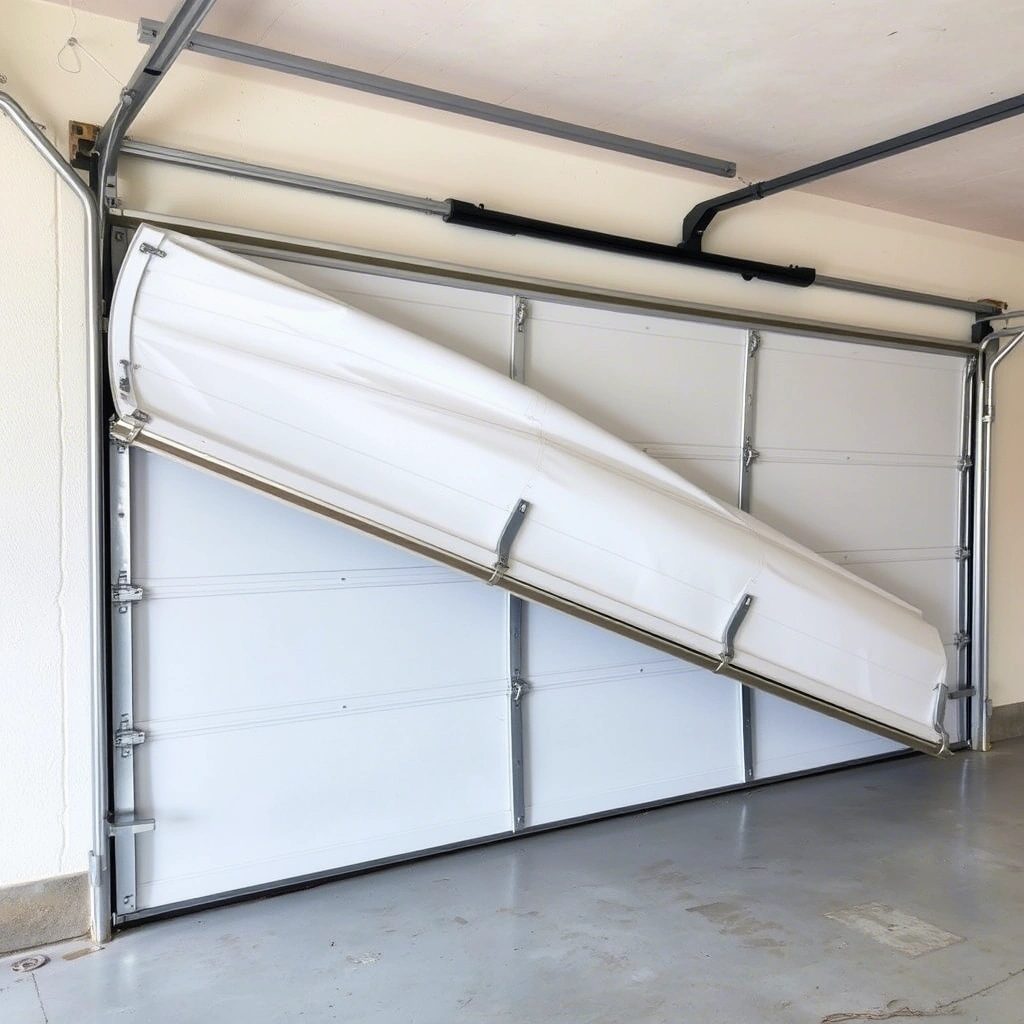 garage door off track