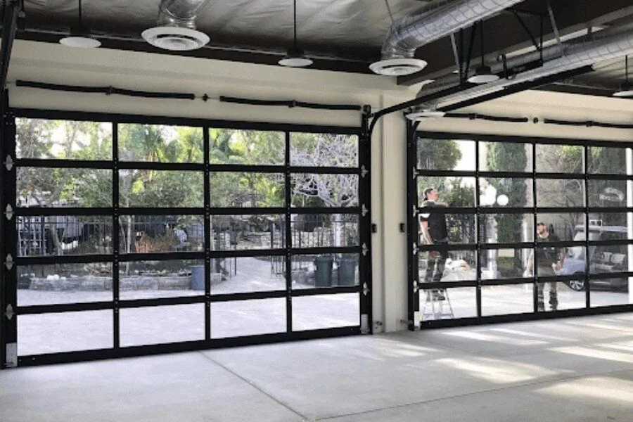 glass garage doors
