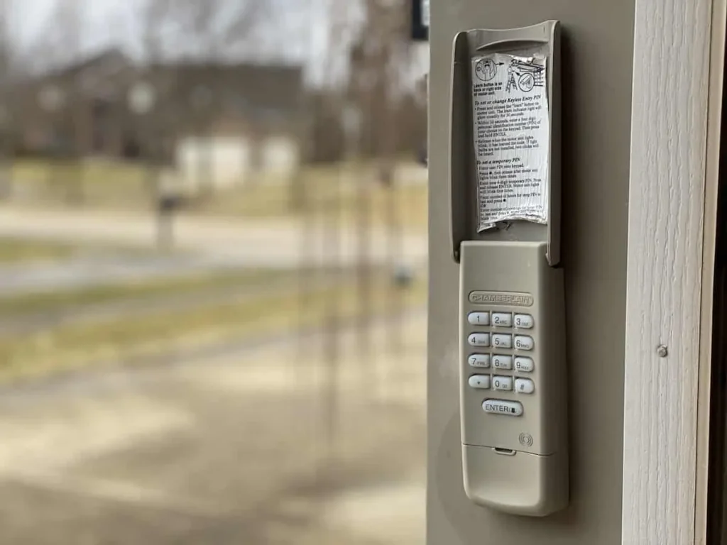 garage door keypad setup